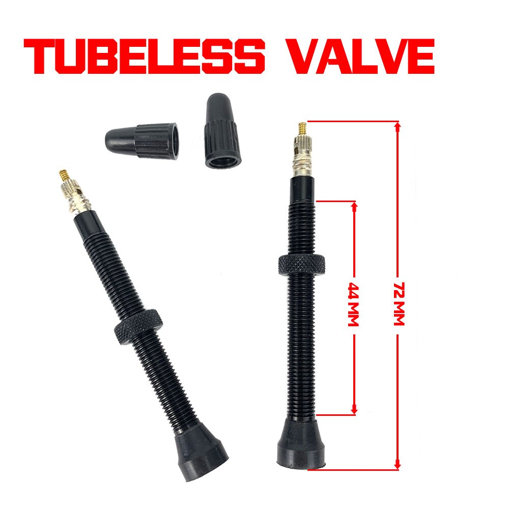 2 Pcs 72 MILLIMETRI Bike Tubeless FV Valvola Francese Per MTB Mountain Bike Della Bicicletta Della Strada Senza Camera D&#39;aria del Pneumatico FV 5 g/pz ultra Leggera In Lega di Alluminio