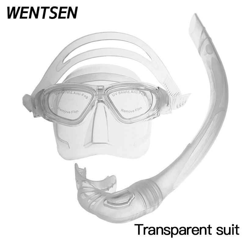 Free diving glasses Snorkel kit diving equipment underwater diving mask for freediving snorkeling set freedive goggles: Transparent suit
