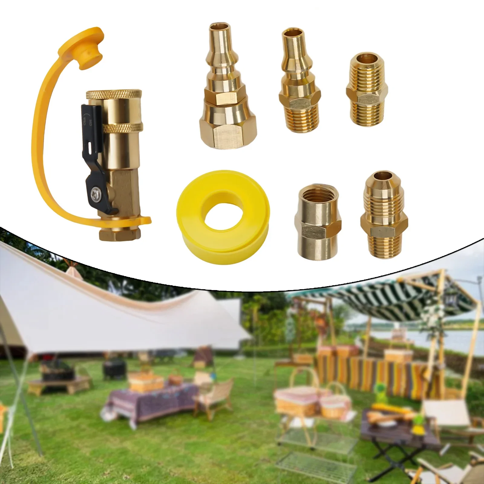 7Pcs RV Propane Quick Connect Fittings Adapter Val... – Vicedeal