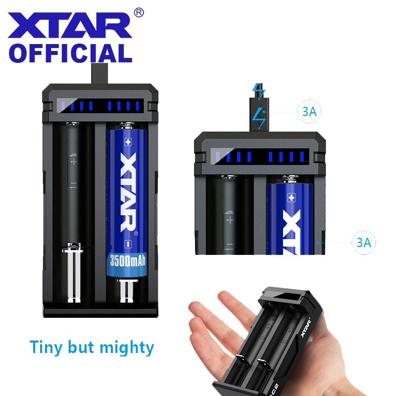 Newest CHARGER LCD XTAR VC2 PB2 SC2 VC2S MC2 PLUS USB Battery Charger For 20700 21700 18700 22650 25500 26650 18650 Battery