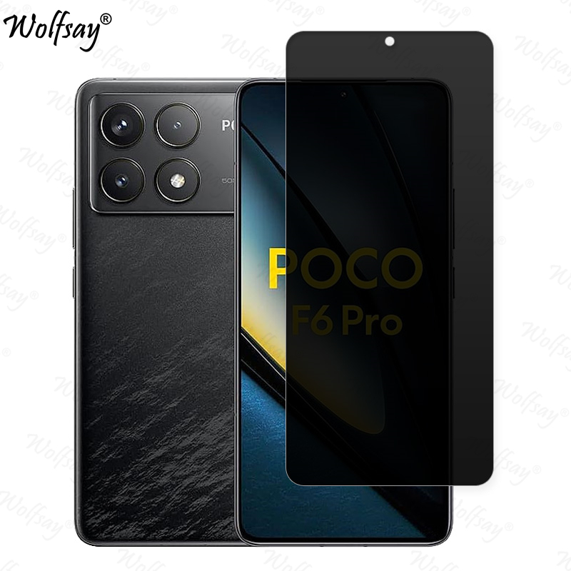 Protector de pantalla de privacidad para Xiaomi Poco F6 Pro, vidrio templado antiespía para cámara Poco F6 M6 X6 Pro, vidrio para Poco F6 Pro
