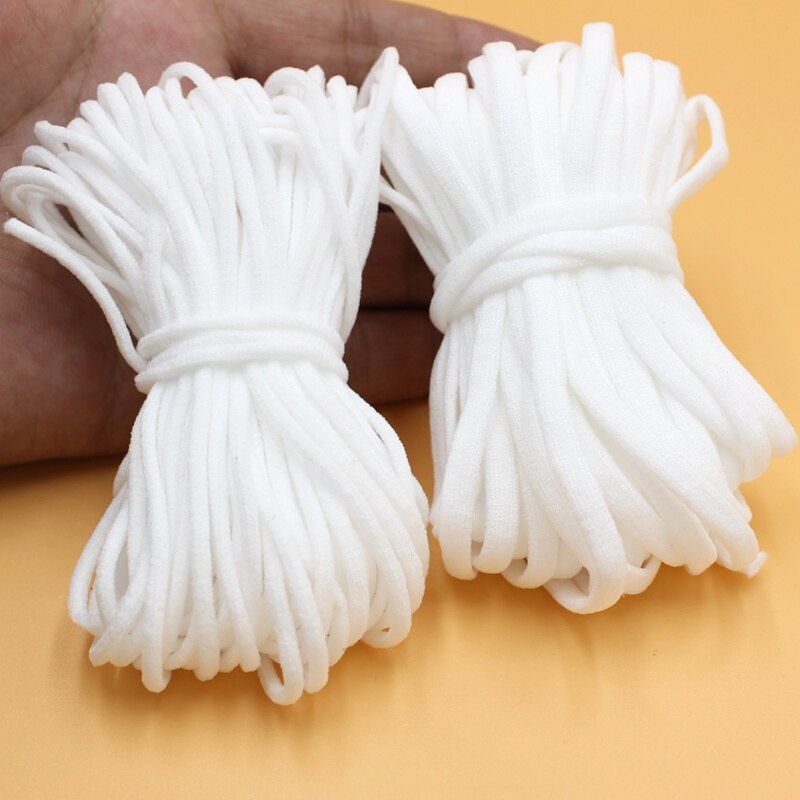 5/10/30 meter/parti 3/5mm maske elastikbånd hvidt elastisk gummibånd syning elastikbånd strækreb/elastikbånd til maske