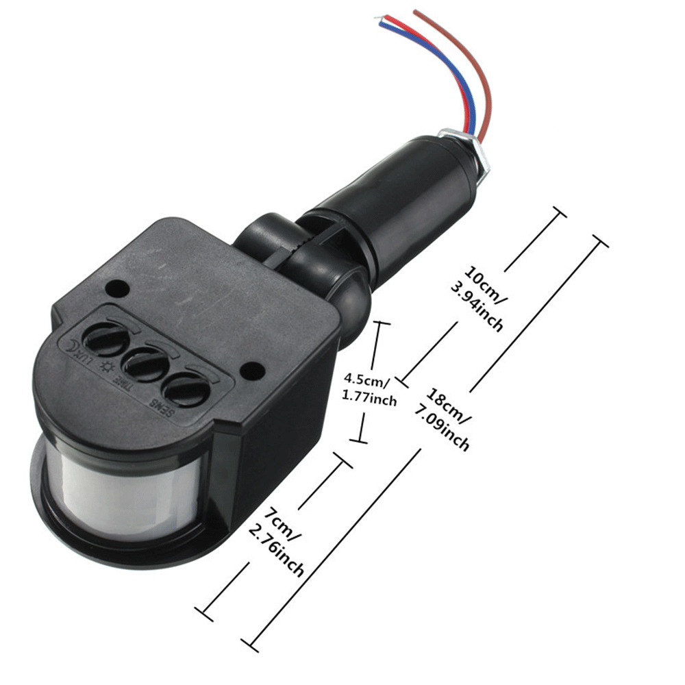 Led Motion Sensor 220V 110V Automatische Infrarood 24V 12V Pir Beweging Detector Wall Mount Timer Outdoor 12V Sensor Lichtschakelaar