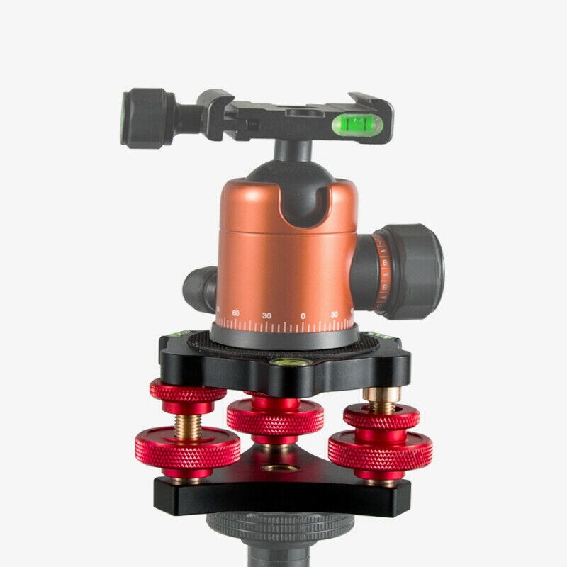 Fotografia treppiede livellatore rapido livellatore Base di regolazione piastra di livello panoramica con livella a bolla