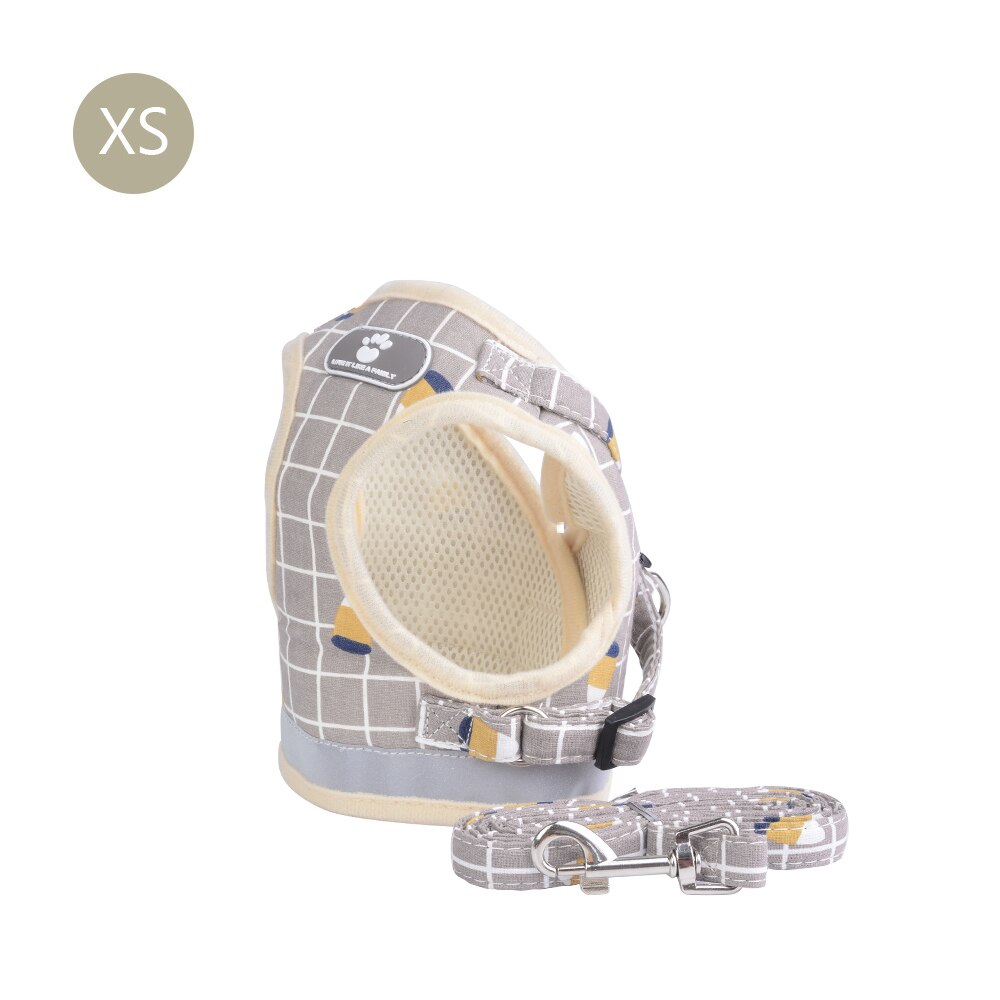 Hond Harnas Zomer Huisdier Verstelbare Reflecterende Vest Wandelen Lead Leash Voor Puppy Polyester Mesh Harnas Voor Kleine Middelgrote Hond #15: G222883A / XL