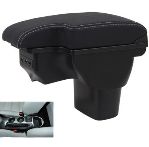 For Nissan Juke armrest box central Store content box cup holder ashtray interior decoration car-styling accessories 14-17: Black white lines
