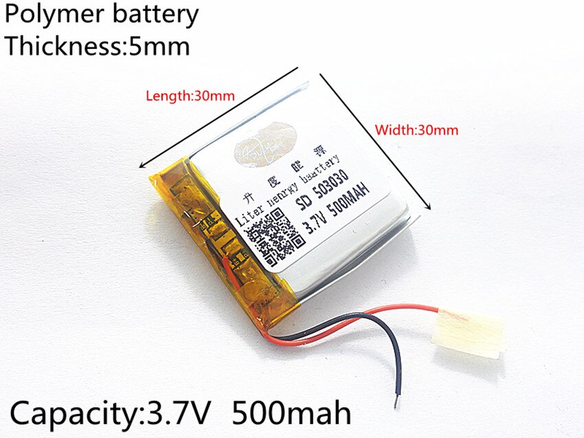 3.7 V 500 mAh batterij 503030 Lithium Polymer Oplaadbare Batterij Li Po li ion Voor Mp3 DVD Camera GPS PSP bluetooth elektronica