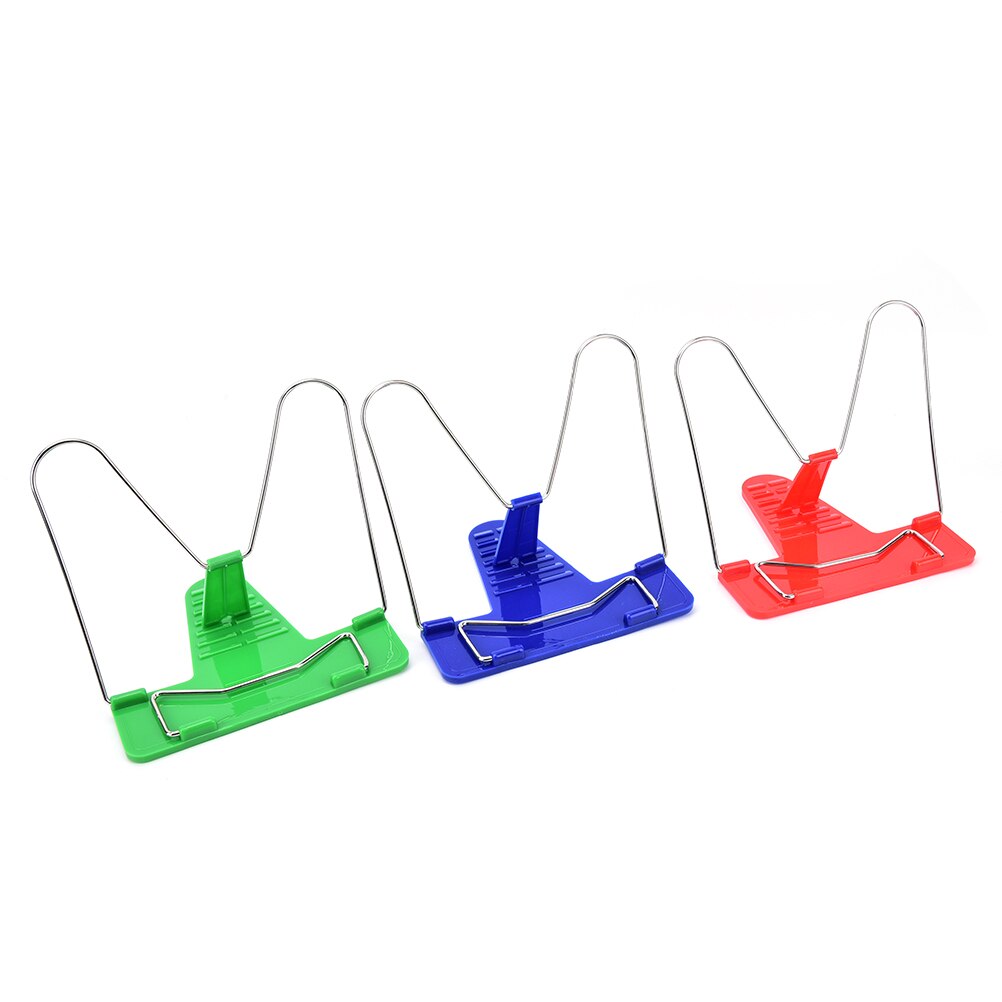 1Pc Portable Foldable Adjustable Bookend Stand Reading Book Stand Document Holder Base Desk Office Supplies 3Colors
