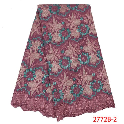 Swiss Voile Laces Nigerian Lace Fabric African Kano Cotton Lace for Women KS2772B-1: Picture 2