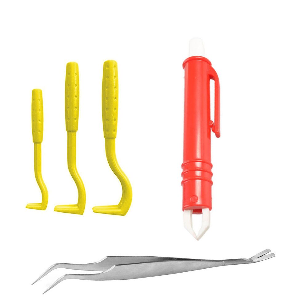 Juego de Herramientas para quitar garrapatas, gancho de garrapatas, abrazadera de doble cabeza de acero inoxidable, pinzas para garrapatas de para perros y gatos, peine para pulgas, 6 uds.: 5pcs