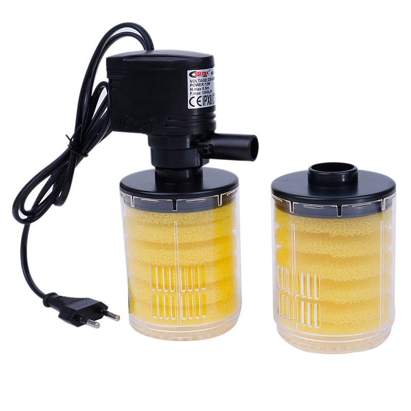 12W Aquarium Filter Air Increase Submersible Water Internal Filter Pump For Aquarium Fish Tank