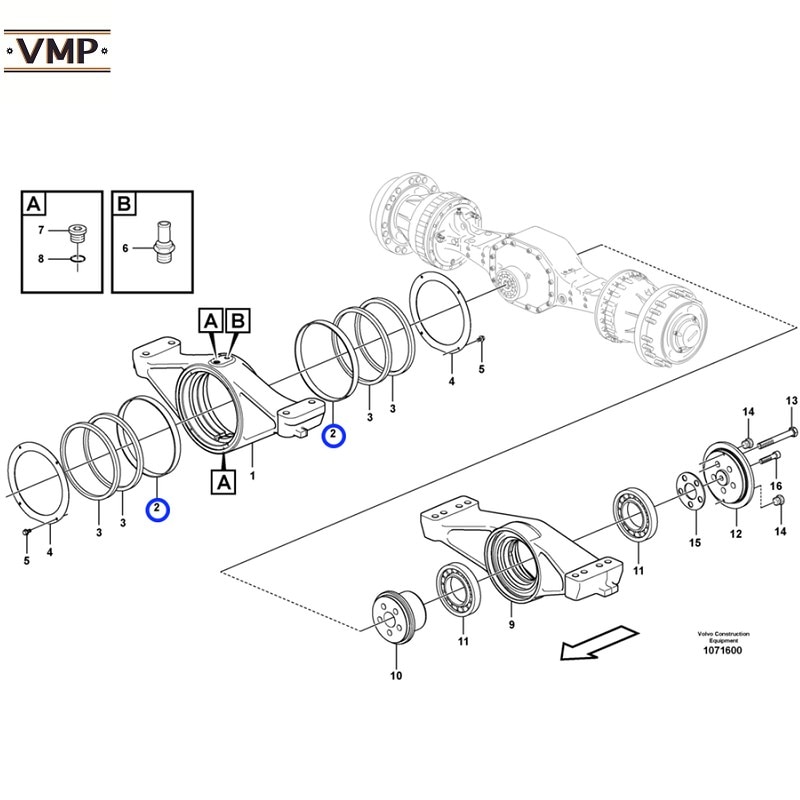 11103241-anillo deslizante para L180F HL, L110H, L180H HL, L110G, L150G, L180F, l180H, L180G, L120G cargadores de ruedas-VMP