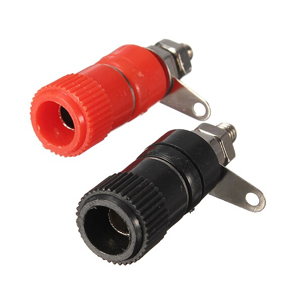 4pcs / 2 pairs Speaker Amplifier Terminal Binding Post Banana Plug Socket Female Connector