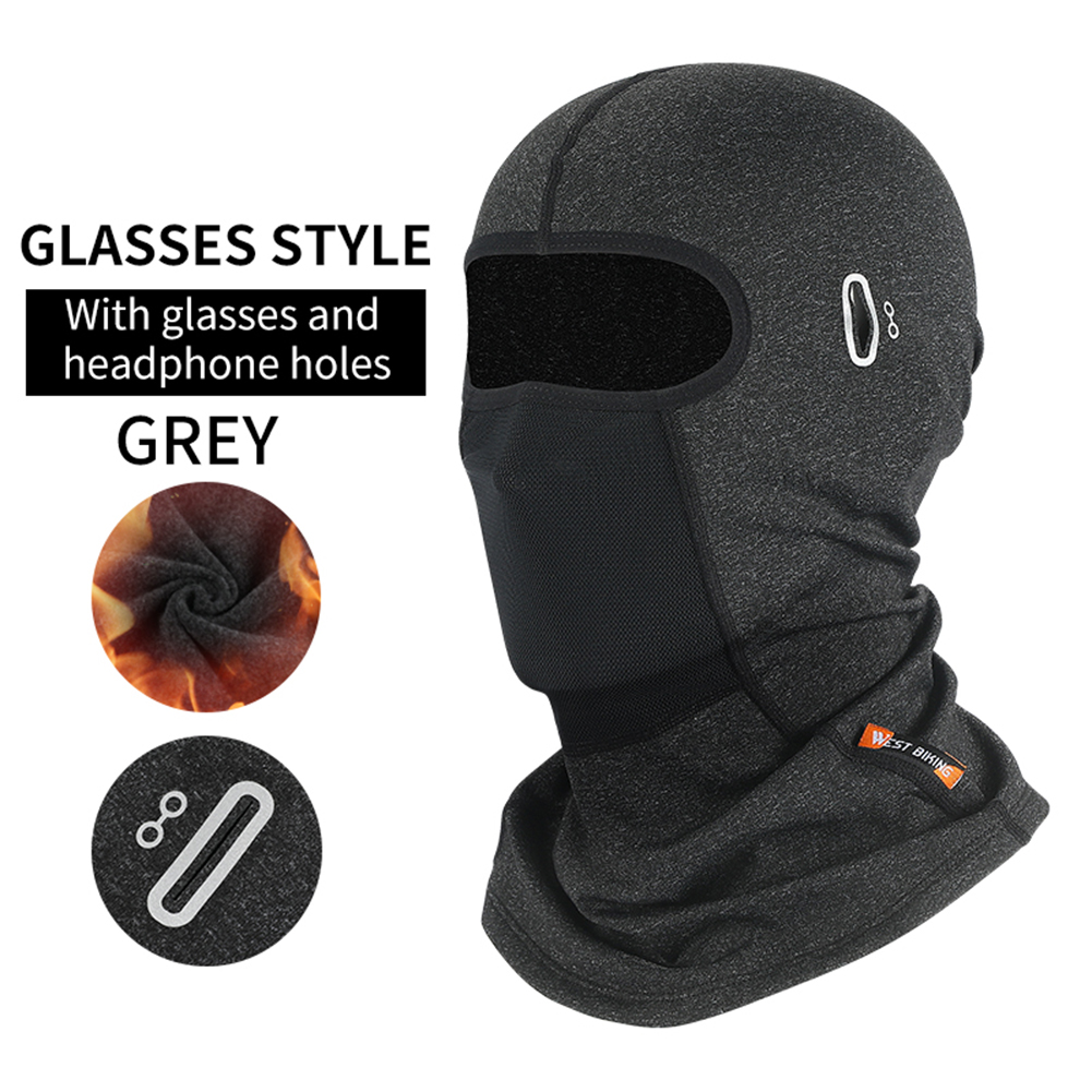 West Fietsen Winter Warm Fleece Fietsen Kap Masker Cap Winddicht Outdoor Sport Gezicht Hals Cover Balaclava Hoed Hoofddeksel Apparatuur: Grey upgrade