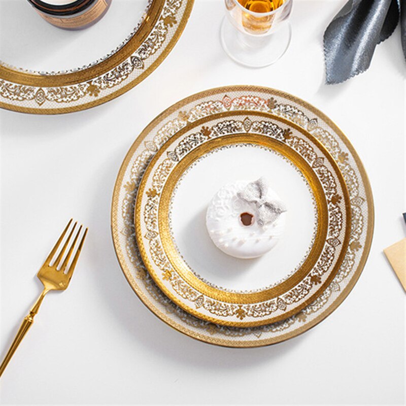 Western Steak Plate Dishes for restaurant scratch-resistant pendulum Fruit plate Square Plate Ceramic Dinner Plate Ceramic Plate