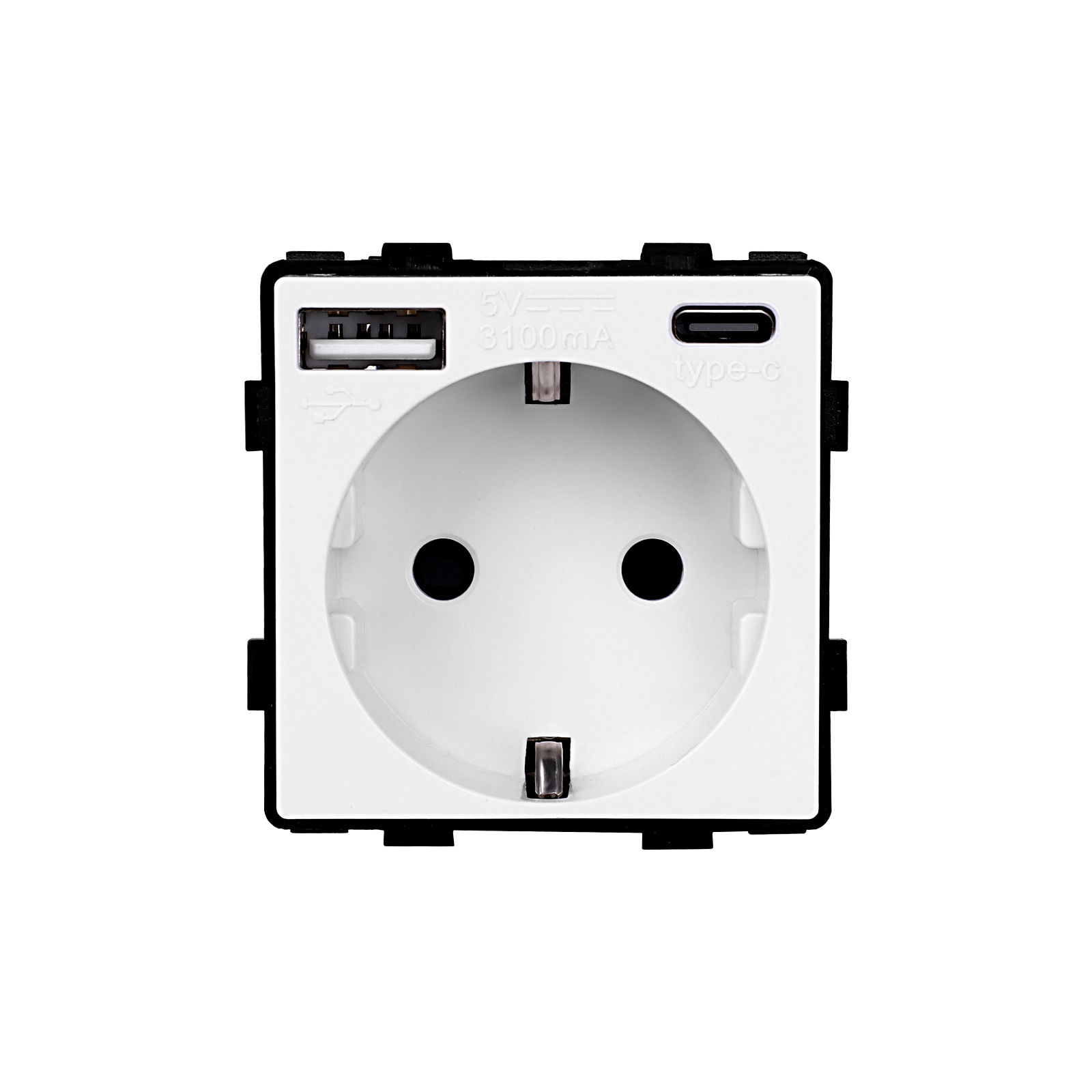 White Plastic Frame EU Wall Plug RJ45 TV ST HDMI CAT6 USB Sockets Mechanical Switch Function Parts DIY Free Combination: Type 17