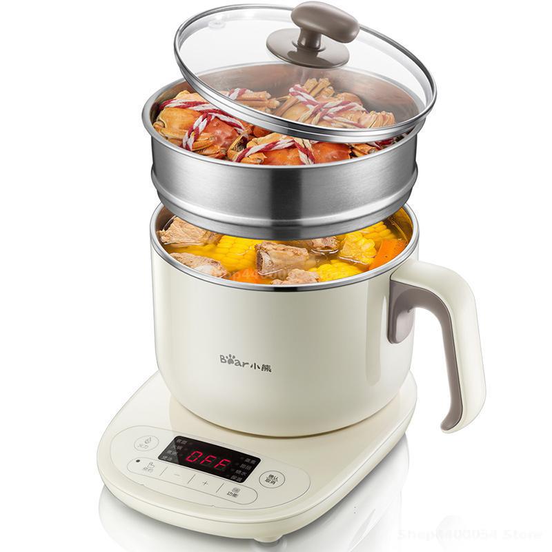 2 layers electric cooker pot Multi Cookers PP &amp; stainless steel Firepower adjustable with Touch panel 1.2L C12U1
