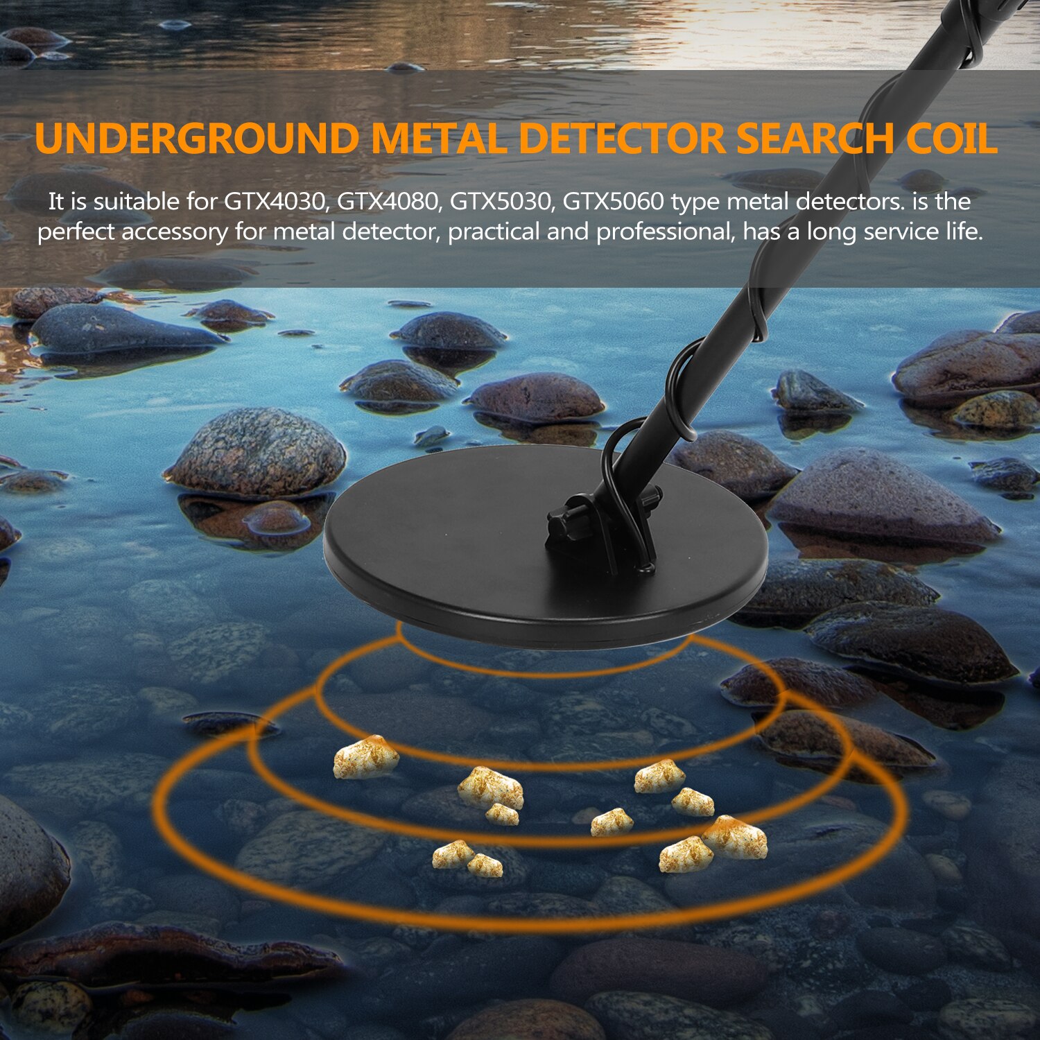 Portable Underground Metal Detector Search Coil Metal Finder Accessories Waterproof Search Coil Detecting Coil
