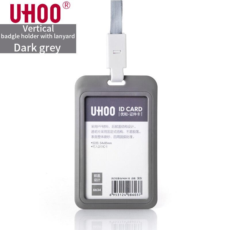 UHOO Neue Kunststoff ID Karte Halter Versenkbare Abzeichen Halter Überspringen Identität Abzeichen Halter: 6634E6734I