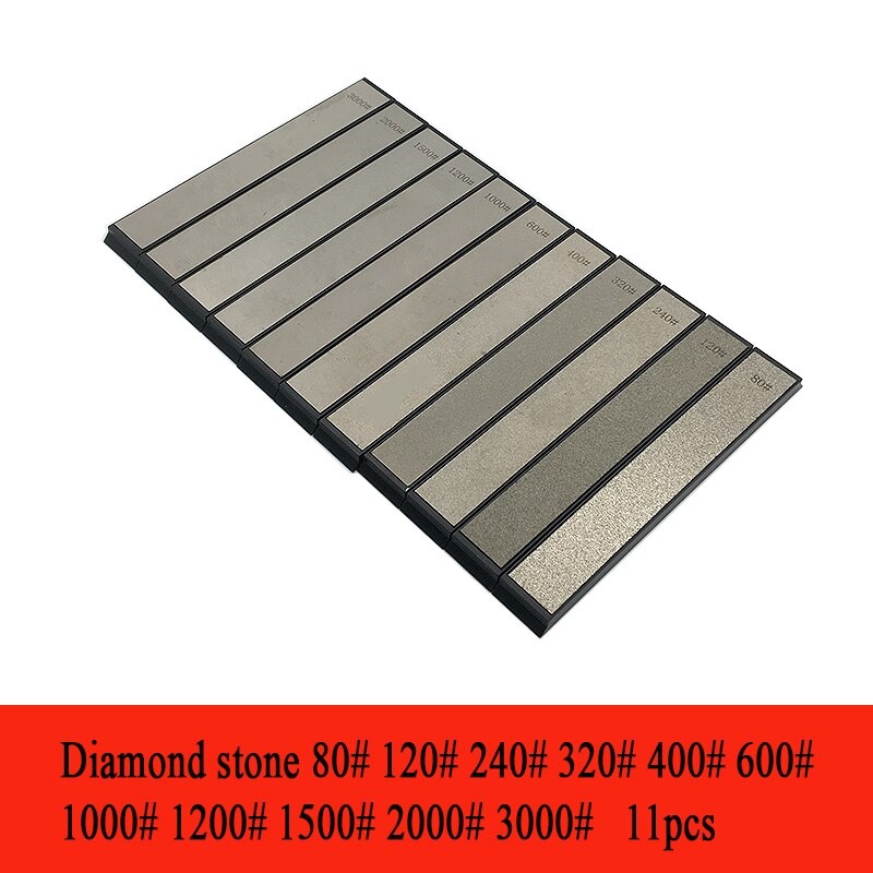 Diamant schärfen stein schleifstein Küche bar messer spitzer Schere Razor Whetstone Poliert leder anspitzer: 11pcs