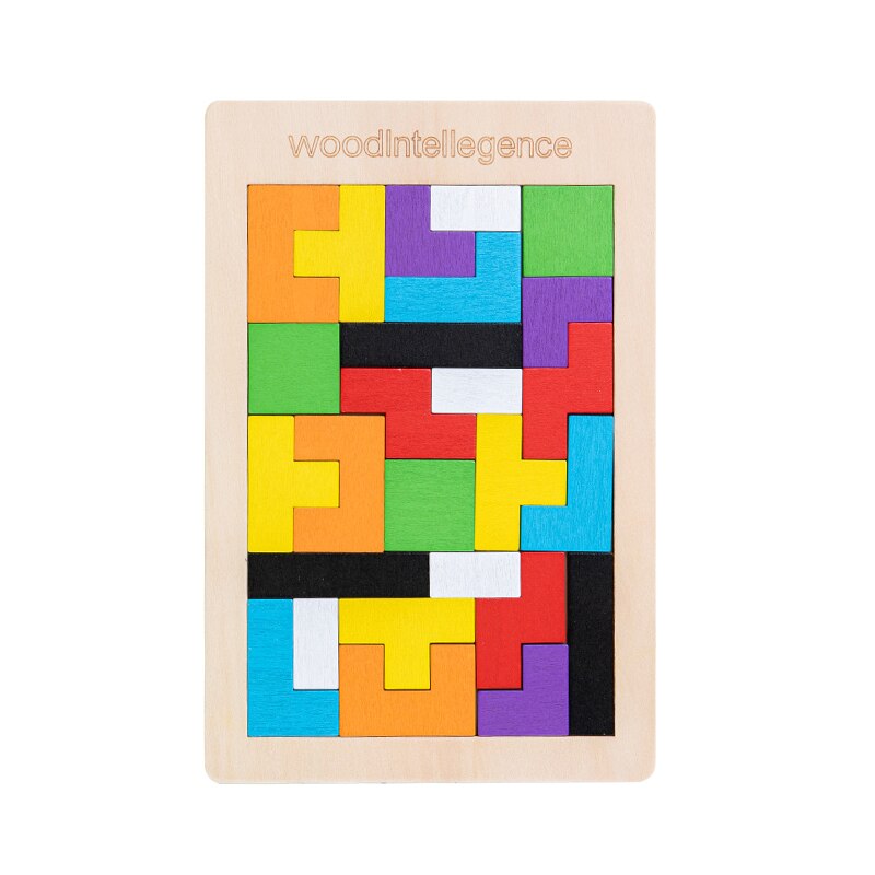 3 em 1 3d quebra-cabeça tangram de madeira crianças pré-escola magination brinquedos de matemática educacional intelectual jogo bloacks para crianças: as picture