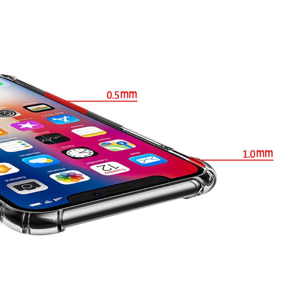 Capa transparente para iphone 11 pro max, capa à prova de choque macia de tpu