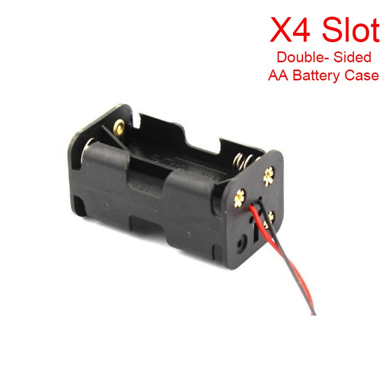 1 2 3 4 8 Slots AA Battery Case Box AA LR6 HR6 Battery Holder Storage Case With Lead Wire Bateria Protection Container: X4 Slot-D
