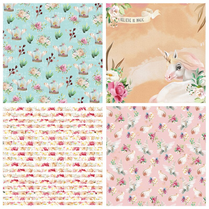 KLJUYP 12 Vellen Kerst Scrapbooking Pads Papier Origami Art Achtergrond Papier Card Making DIY Plakboek Craft