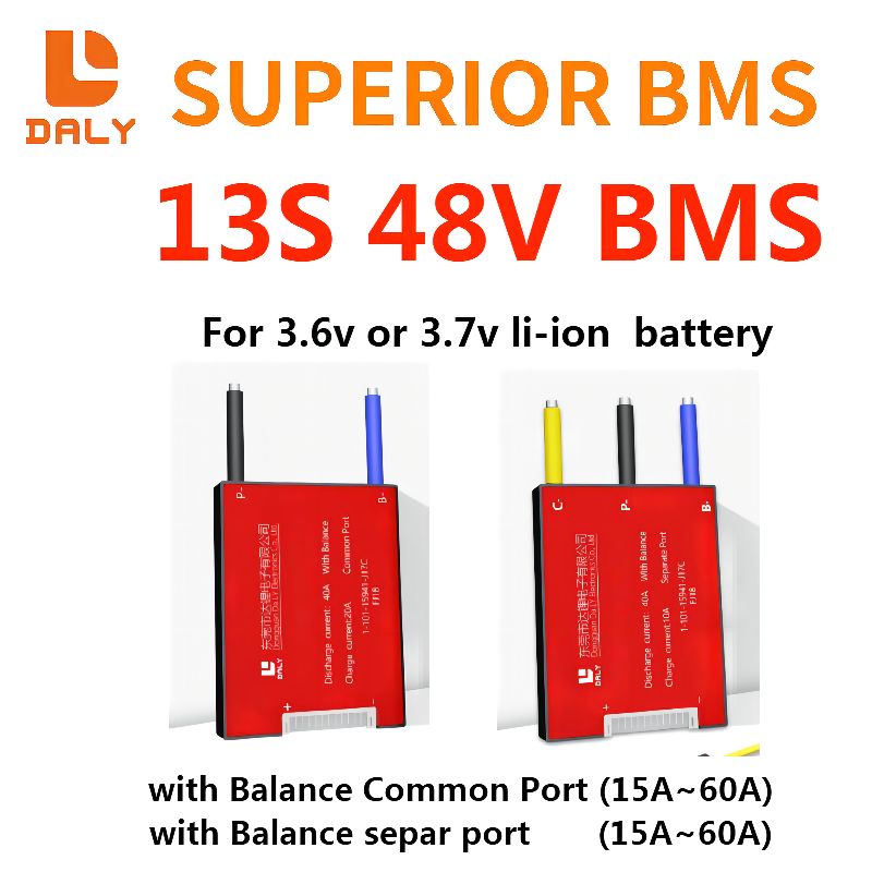 DALY BMS 13S 48V 15A 20A 30A 40A 50A 60A Gleichgewicht Wasserdicht Für Elektrische Fahrrad Rolle 18650 Li-Ion Lithium Batterie PCM