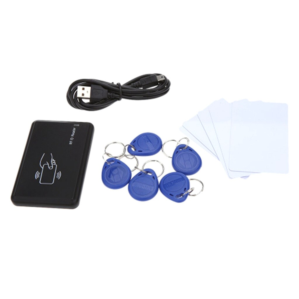 125KHZ EM ID RFID Proximity USB ID Card Reader +5pcs Fobs+5 ID Cards