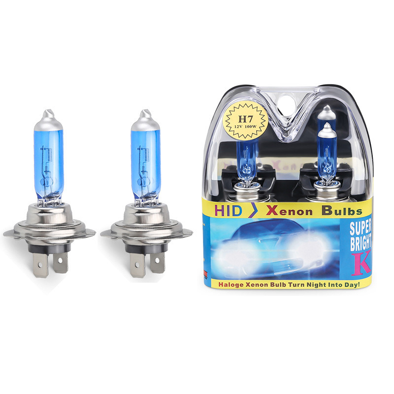2 pz H7 55 W 100 W Lampadina Alogena 12 V auto Faro Lampadina H7 6000 k super luminoso Bianco Lampada Alogena auto Faro Lampadina di Ricambio