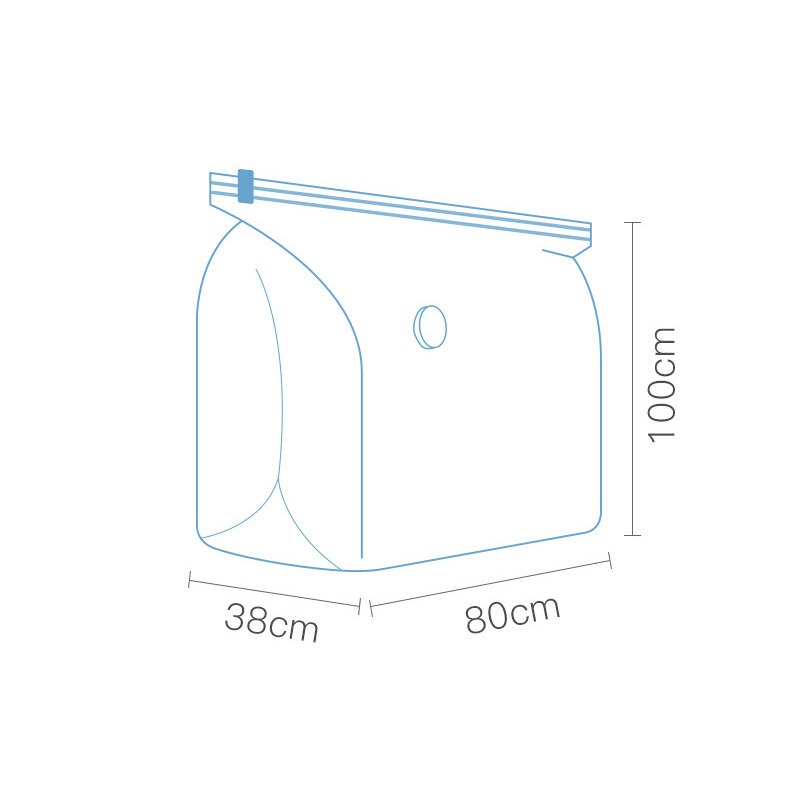 Vacuum Compression Bag Suction-Free Storage Bag Thickened Three-Dimensional Clothes Sorting And Packing Household Vacuum Bag: 80x100x38cm