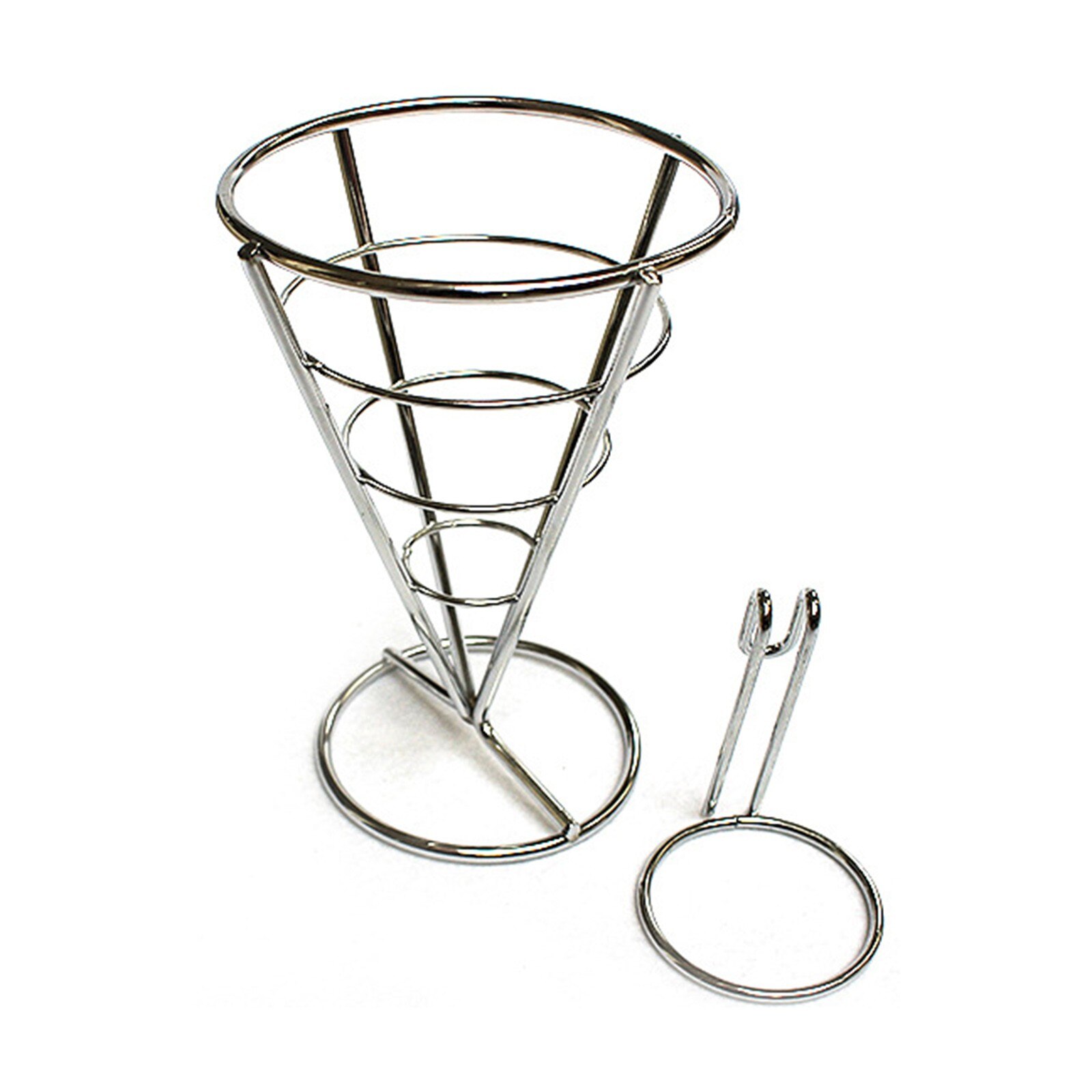 4# FrenchFryHolderWithDoubleSauceStandConeFriesHolderHoldsPopcornVegetablesFruitAndOtherAppetizersForFries