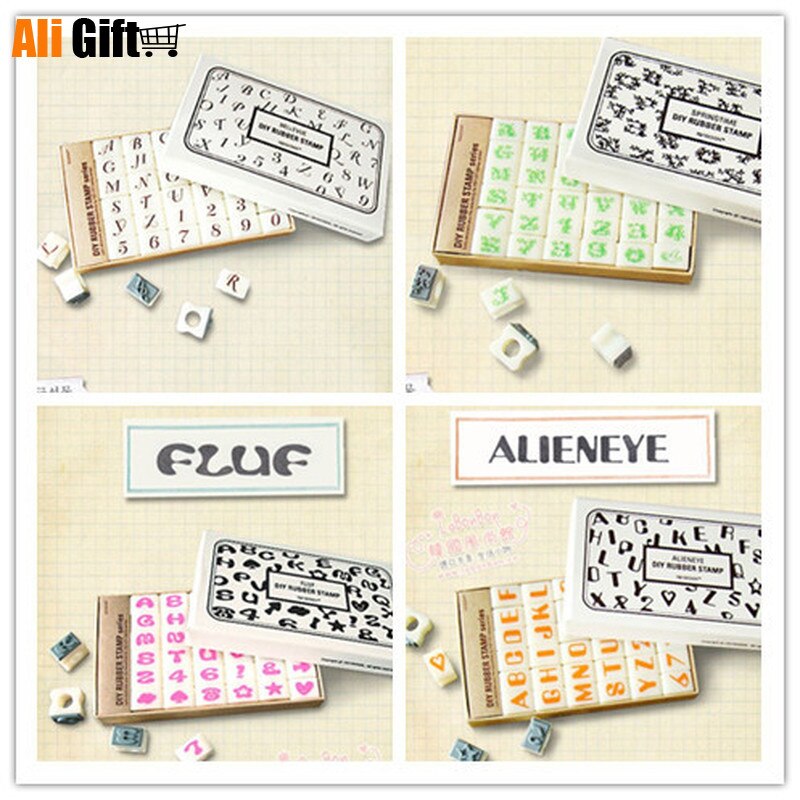 Anglais Cursive Digital Wooden AlPhaBet Seal Set Standardized Rubber Stamps English Letter Stamp Craft Supplies for Card Making