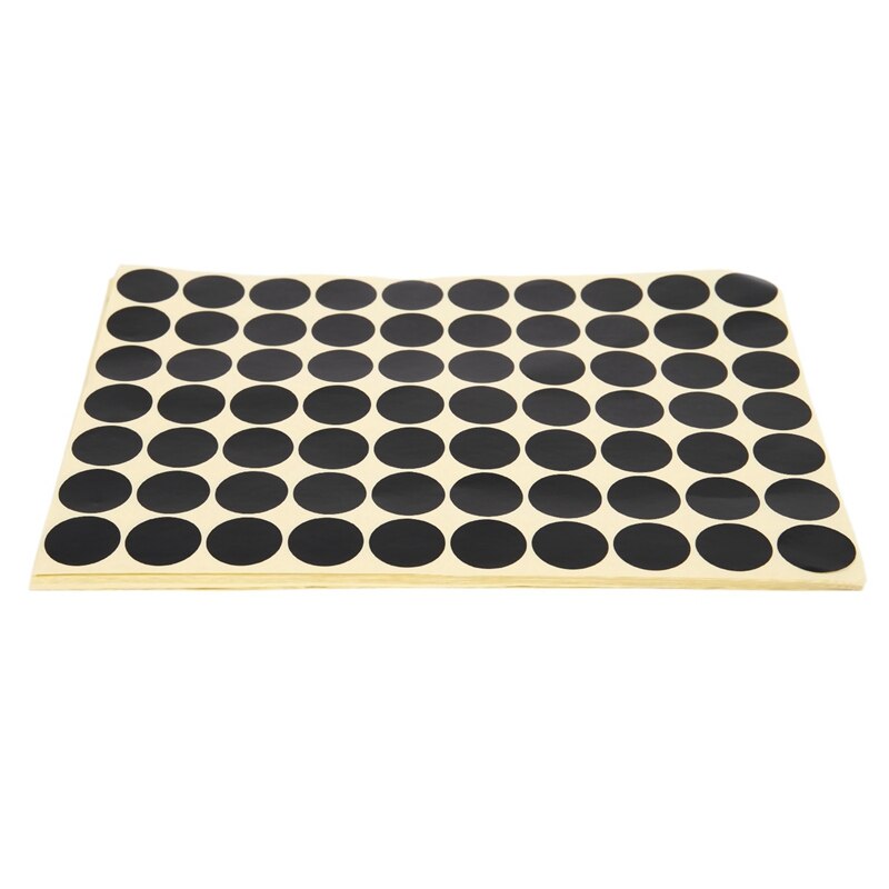2X 19Mm Circles Round Code Stickers Self Adhesive Sticky Labels Black