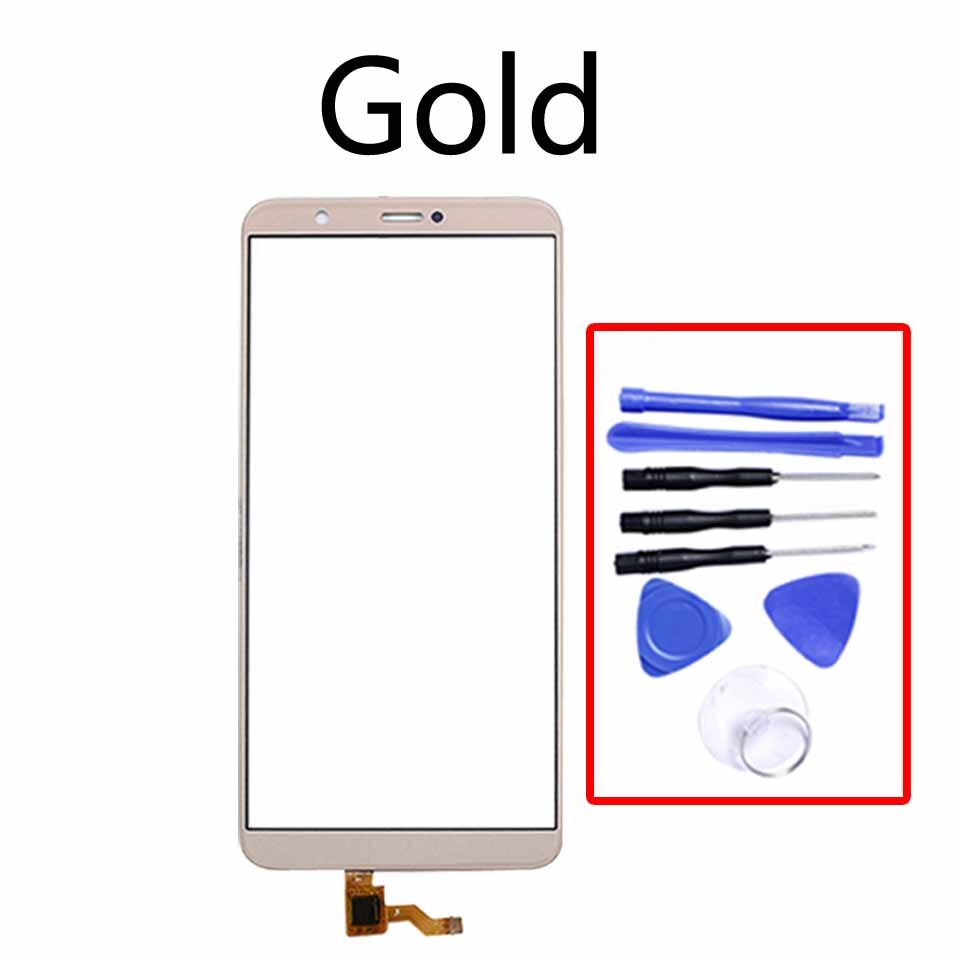 Touchscreen For Huawei P Smart FIG-LX1 FIG-LX2 FIG-LX3 FIG-LA1 Touch Screen Digitizer Panel Front Glass Sensor: Gold-With tool