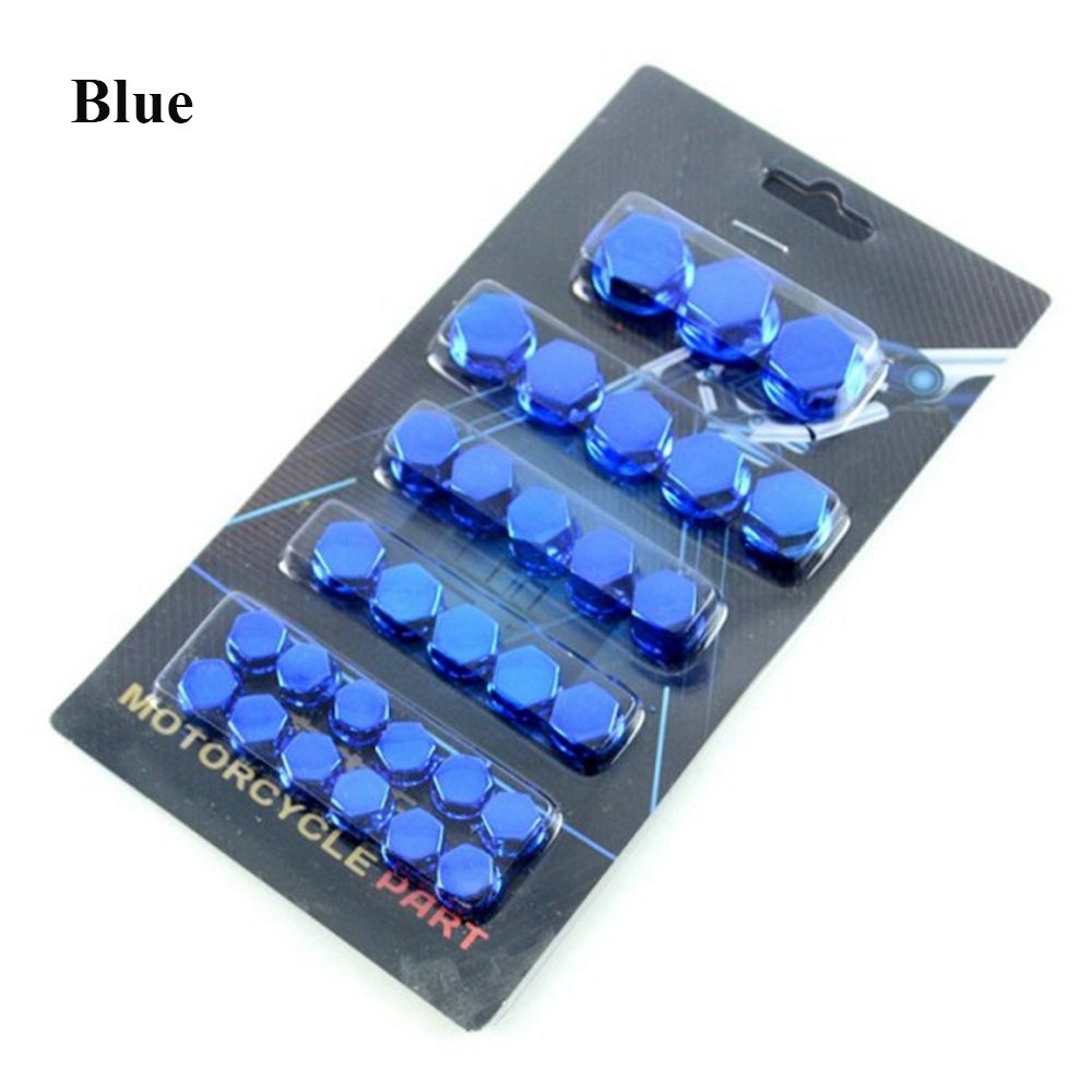 Scooters Accessoires 1.4/1.2/1/0.8Cm Gekleurde Moer Cover Motorfiets Modificatie Onderdelen Elektrische Auto Moer Schroef Cap Covers: Blue