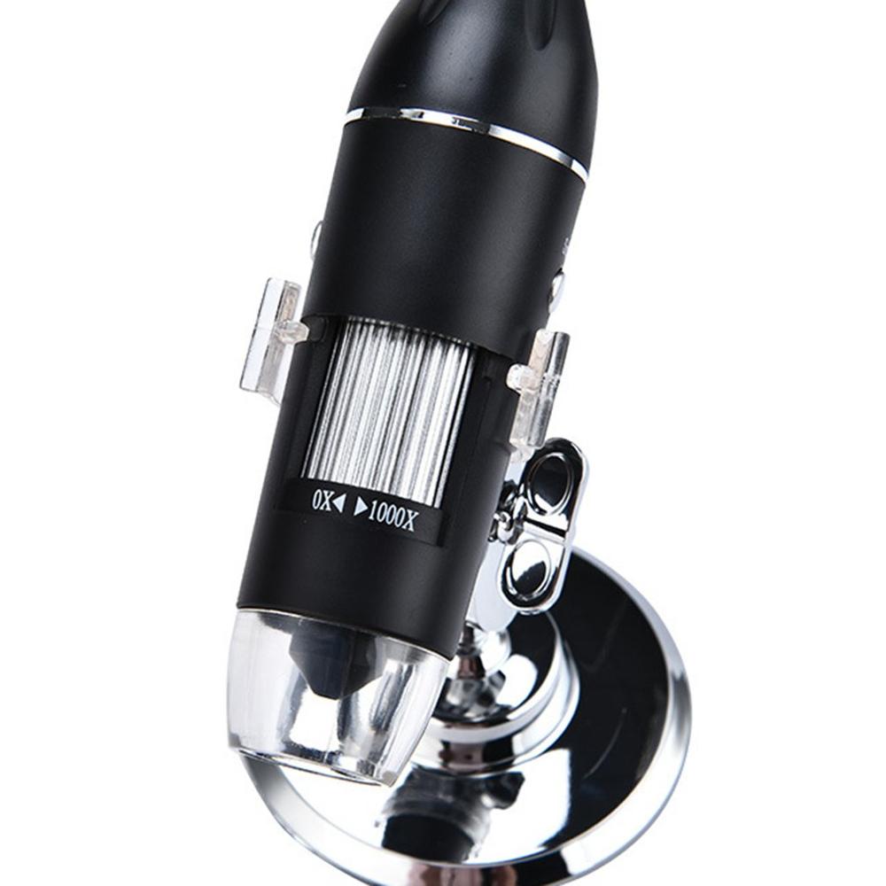 1000X HD Digital Microscope 640*480 Three-in-one Data Line Micro USB Interface Rotating Base 8LED Support Camera Video MP4