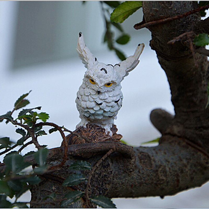 Boneco de paisagem, coruja, resina, jardim doméstico, decoração diy, micro ornamentos, decoração