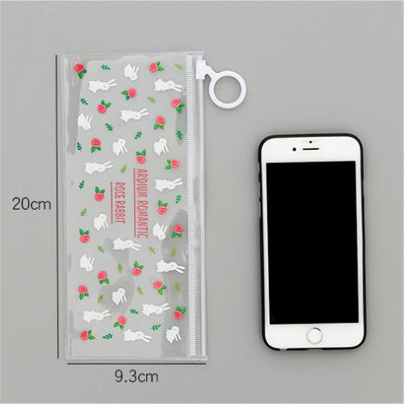 PVC Transparante Potlood Zakken Mysterieuze Kleine Bloemen Dieren Waterdichte Briefpapier Opslag Kantoor Schoolbenodigdheden Etui