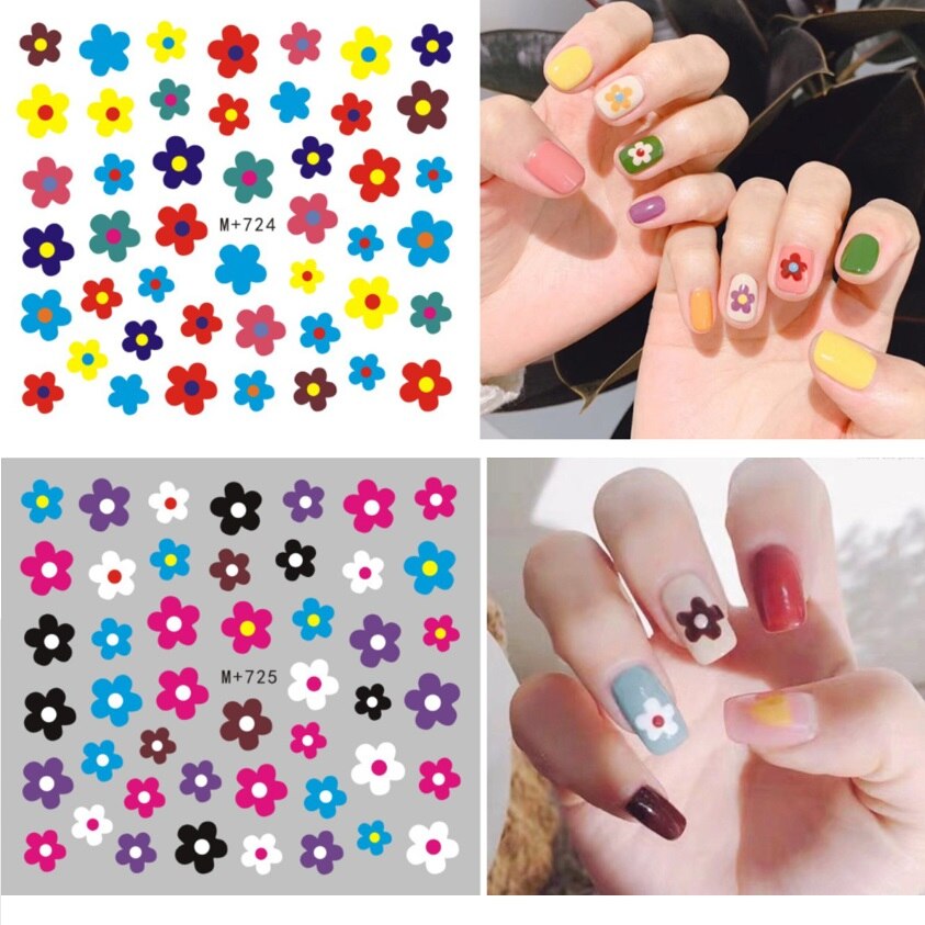 1 unidad de pegatinas para uñas, flores, flamenco, huevos, pollo, dibujos animados, deslizador, adhesivos para uñas, lavanda, arte de uñas, pegatinas de transferencia de agua,