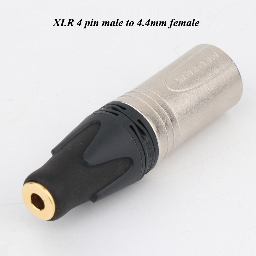 Adaptador convertidor macho XLR balanceado de 4 pines y hembra TRRS de 4,4mm/2,5mm, HIFI NEUTRIK: XLR to 4.4mm