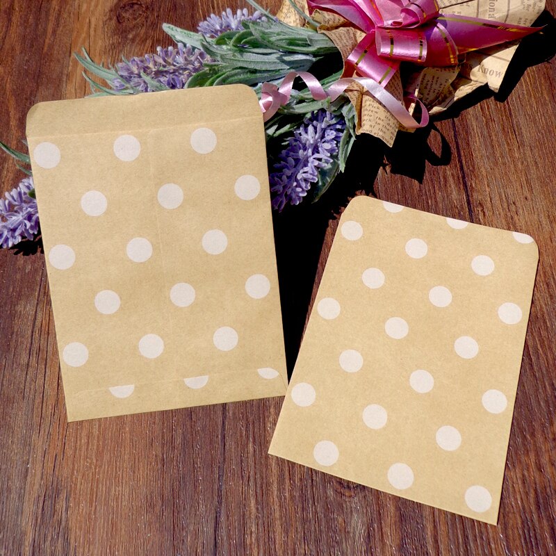30 enveloppes à pois, lot de 30 modèles, enveloppes rétro en papier Kraft à rayures Chevron, lot de papier pour de fête postale, sac en papier 9x12,5 cm