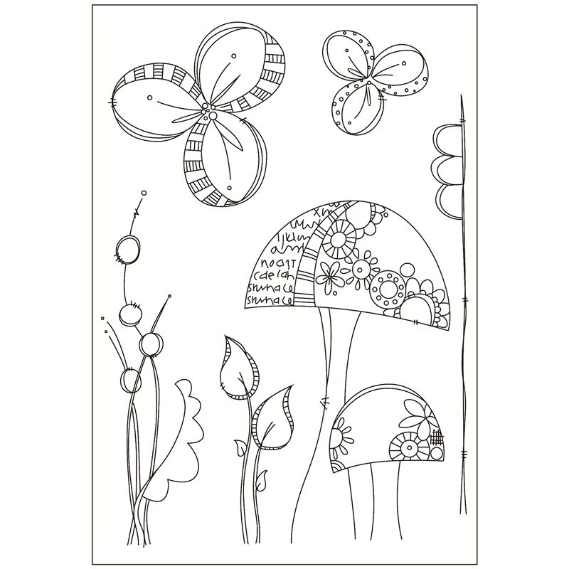 11x16weird Transparent Silicone Rubber Stamp Sheet Cling Scrapbooking DIY Cute Pattern Photo Album PaperCard Decor figure Stamp: Navy Blue