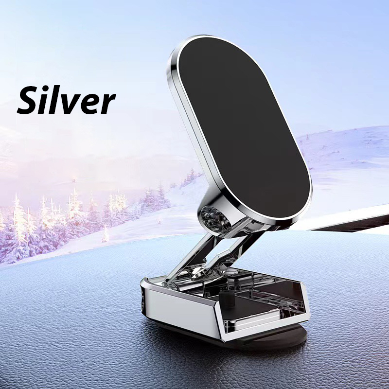 Magnetic Car Phone Holder 360 Rotating Phone Holder Stand Foldable Magnet Smartphone Support Mount Multifunctional Phone Holder: Branco