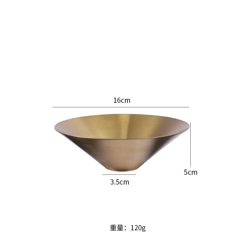 Korean style stainless steel ramen bowl 304 stainless steel single layer cold noodle bowl super large bowl popular: 16cm golden bowl