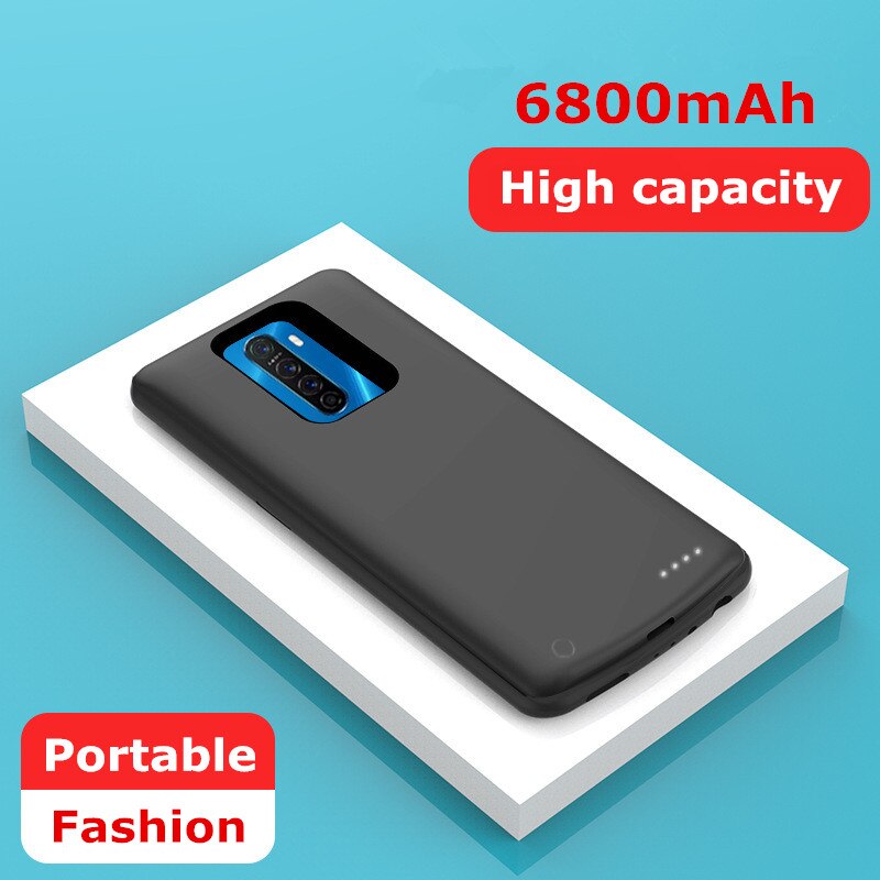 Custodie per caricabatterie da 6800mAh per OPPO Reno 2Z custodia per batteria coperchio della banca di alimentazione di backup per OPPO Realme X2 pro