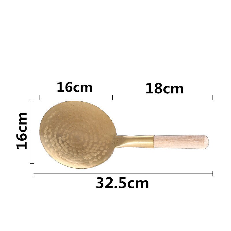 Spoon pure copper bean curd spoon special tofu shovel bean curd spoon copper ladle copper bean curd shell shovel brass spoon