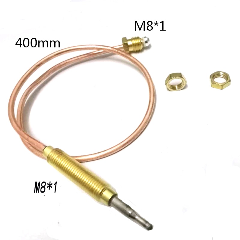 1PCS 3.0mV Gas thermocouple for Boiler open valve time less than 10s L=400MM M9X1 End Nuts