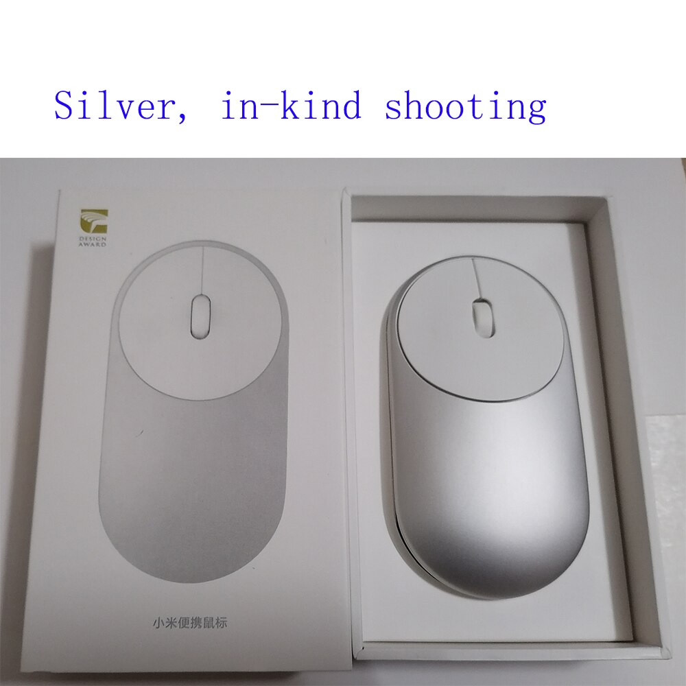 Xiaomi — Souris optique sans fil, double connectivité RF 2,4 GHz et Bluetooth 4.0, pour ordinateur portable: Portable  silver